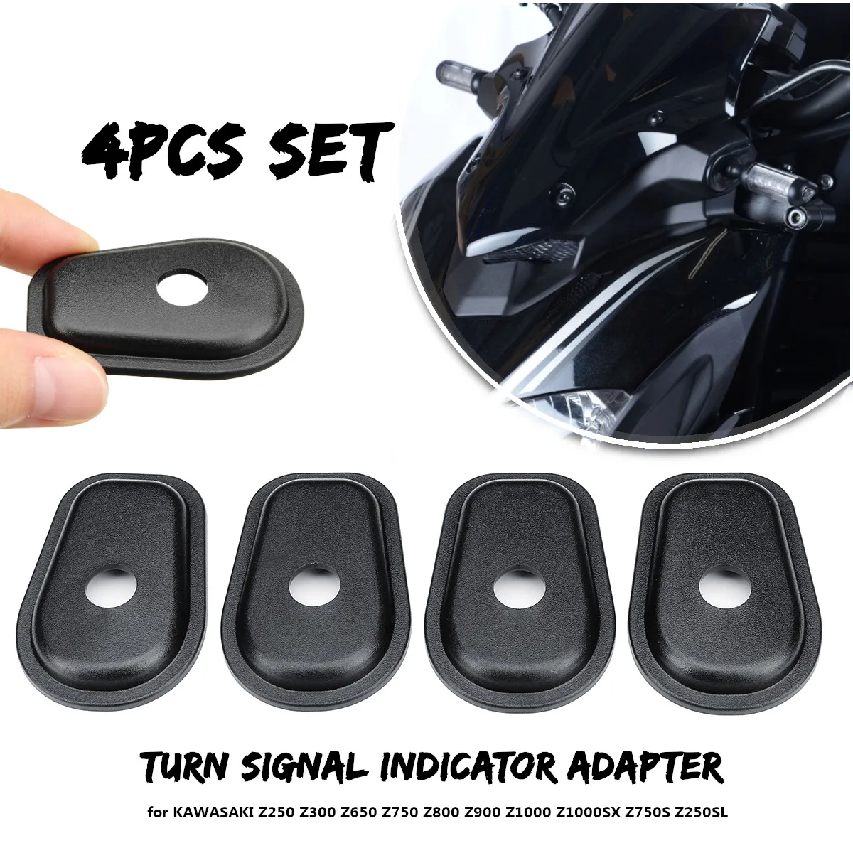 4pcs Motorcycle Turn Signal Indicator Adapter Spacers for KAWASAKI Z250 Z300 Z750 Z800 Z1000 Z1000SX Z750S Z250SL
4pcs Motorcycle Turn Signal Indicator Adapter Spacers for KAWASAKI Z250 Z300 Z750 Z800 Z1000 Z1000SX Z750S Z250SL