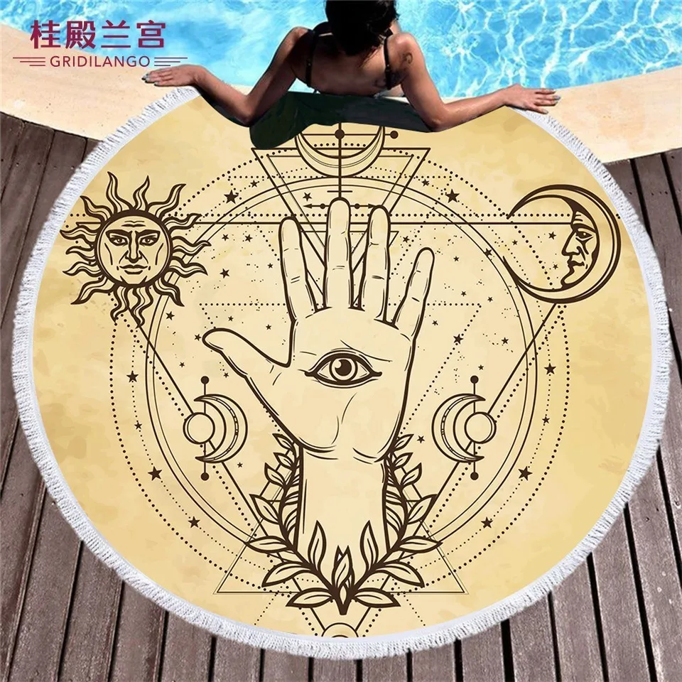 GRIDILANGO Geometric Retro Pattern Round Beach Towel For Adult Quickly Absorbtable Swimming Travel Outdoor Yoga Mat Bath Towel
GRIDILANGO Geometric Retro Pattern Round Beach Towel For Adult Quickly Absorbtable Swimming Travel Outdoor Yoga Mat Bath Towel
