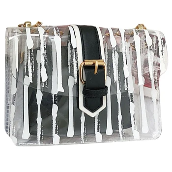 Striped Clear Transparent Pvc Women Messenger Crossbody Bag Chains Jelly Summer Beach Bag 2Pcs Women Handbag
Striped Clear Transparent Pvc Women Messenger Crossbody Bag Chains Jelly Summer Beach Bag 2Pcs Women Handbag