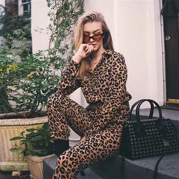 2019 Sexy Leopard Jumpsuit For Women Rompers 2018 Autumn Winter Turn Down Collar Long Sleeve Combinaison Femme Body Femme
2019 Sexy Leopard Jumpsuit For Women Rompers 2018 Autumn Winter Turn Down Collar Long Sleeve Combinaison Femme Body Femme