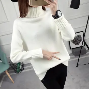 Sweater Female 2018 Autumn Winter Cashmere Knitted Women Sweater And Pullover Female Tricot Jersey Jumper Pull Femme
Sweater Female 2018 Autumn Winter Cashmere Knitted Women Sweater And Pullover Female Tricot Jersey Jumper Pull Femme