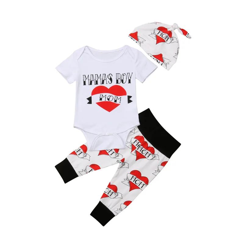 Emmababy 3PCS Valentine's Day Set Clothes Newborn Infant Baby Boy Romper Bodysuit + Leggings Pants Outfit
Emmababy 3PCS Valentine's Day Set Clothes Newborn Infant Baby Boy Romper Bodysuit + Leggings Pants Outfit