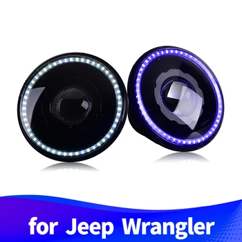 Headlight Assembly for Jeep Wrangler LED halo DRL withe daytime running light or blue daytime running light
Headlight Assembly for Jeep Wrangler LED halo DRL withe daytime running light or blue daytime running light