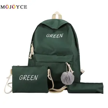 3pcs/set Hair Ball Women Backpack Preppy Style Canvas Travel Shoulder School Backpack Mochila Feminina
3pcs/set Hair Ball Women Backpack Preppy Style Canvas Travel Shoulder School Backpack Mochila Feminina