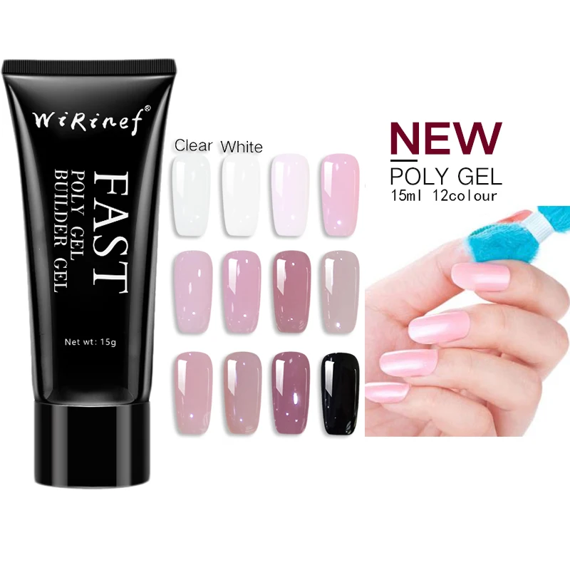 WiRinef 12colors 15ml Jelly Poly Gel Fast Uv Builder Gel Base&Top Coat Nail Art Manicure Nail Form Nail Brush Polygel Tools
WiRinef 12colors 15ml Jelly Poly Gel Fast Uv Builder Gel Base&Top Coat Nail Art Manicure Nail Form Nail Brush Polygel Tools