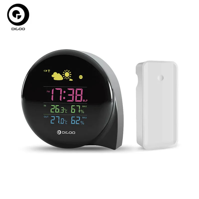 DIGOO DG-THS02 Mini Comma Weather Station Digital LED Screen Indoor Outdoor Thermometer Hygrometer Weather Forecast Daily Clock
DIGOO DG-THS02 Mini Comma Weather Station Digital LED Screen Indoor Outdoor Thermometer Hygrometer Weather Forecast Daily Clock