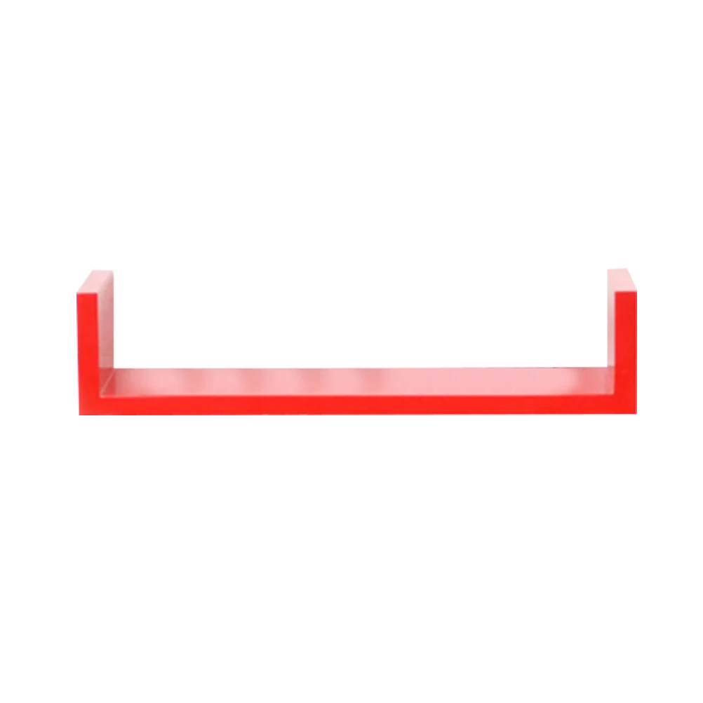 Contemporary U Shape Wall Mounted Rack Simple Wood Bookshelf for Book/Media/CD/DVD Storage 45x15x1.6cm(Red)
Contemporary U Shape Wall Mounted Rack Simple Wood Bookshelf for Book/Media/CD/DVD Storage 45x15x1.6cm(Red)