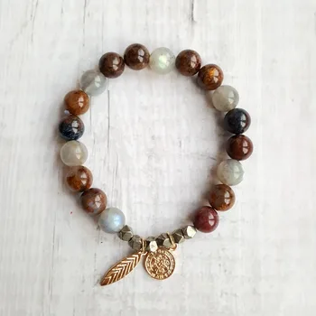 Lii Ji Natural Labradorite Pietersite Pyrite Cross Leaf Charm Bracelet Delicate Jewelry
Lii Ji Natural Labradorite Pietersite Pyrite Cross Leaf Charm Bracelet Delicate Jewelry