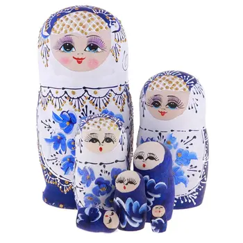 7pcs Wooden Russian Nesting Dolls Blue Flower Girl Pattern Traditional Matryoshka Dolls Decoration Toy Gift for Children
7pcs Wooden Russian Nesting Dolls Blue Flower Girl Pattern Traditional Matryoshka Dolls Decoration Toy Gift for Children