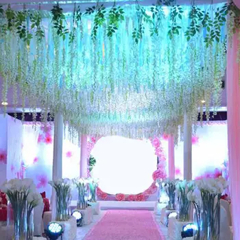 12Pcs/Set Artificial Silk Wisteria Leaf for Garden Room Wedding Decoration
12Pcs/Set Artificial Silk Wisteria Leaf for Garden Room Wedding Decoration