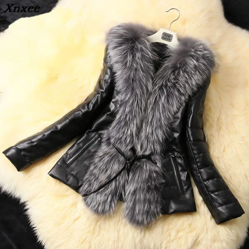 Xnxee PU Leather Faux Fur Women Winter Coat 2018 Casual Plus Size Short Fluffy Coat Female Faux Fur Collar Jacket Coat casaco
Xnxee PU Leather Faux Fur Women Winter Coat 2018 Casual Plus Size Short Fluffy Coat Female Faux Fur Collar Jacket Coat casaco
