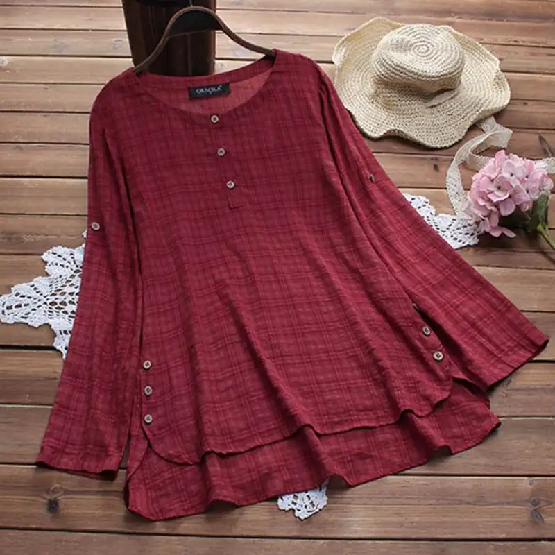 2019 Spring Women Long Sleeve Plaid Checked Blouse Vintage Tunic Shirt Casual Elegant Ladies Loose Blusas Femininas Work OL Tops
2019 Spring Women Long Sleeve Plaid Checked Blouse Vintage Tunic Shirt Casual Elegant Ladies Loose Blusas Femininas Work OL Tops