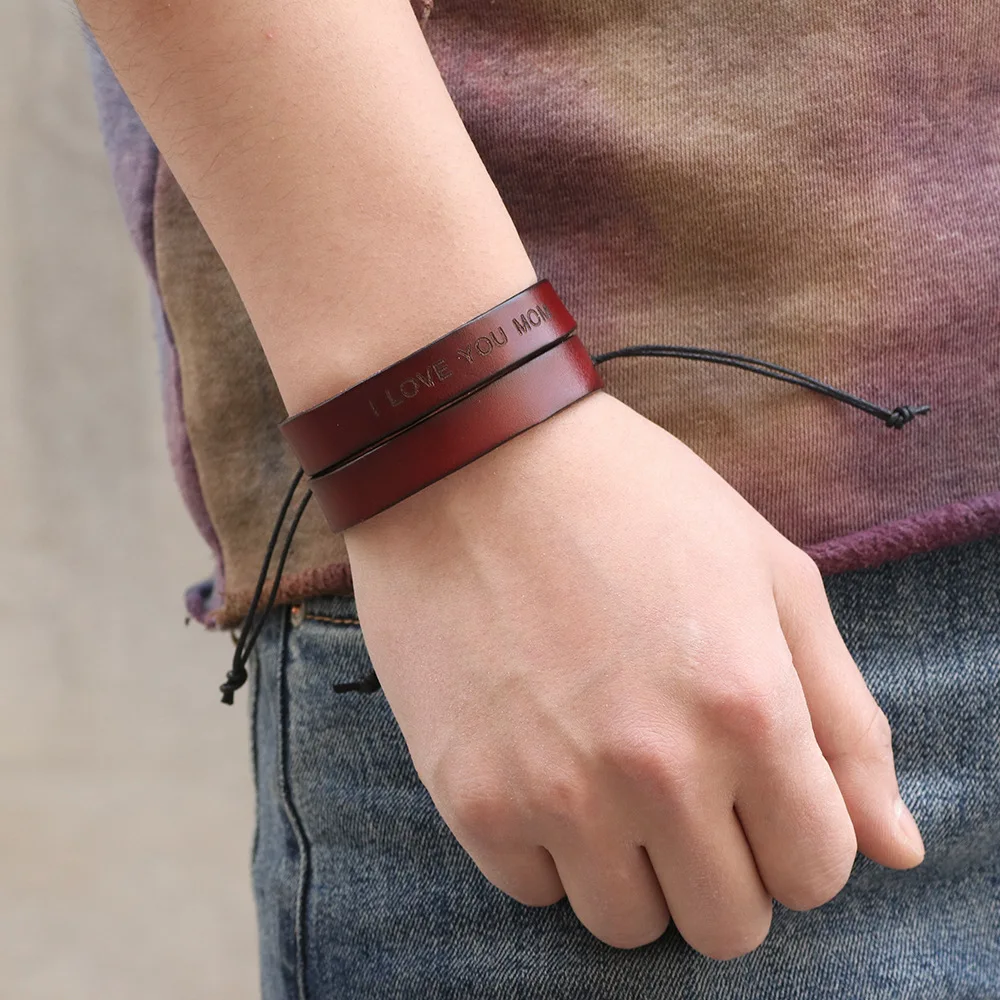 2019 New European And American Network Red Explosions Letter Combination Men's Bracelet Personality Trend Leather Bracelet
2019 New European And American Network Red Explosions Letter Combination Men's Bracelet Personality Trend Leather Bracelet