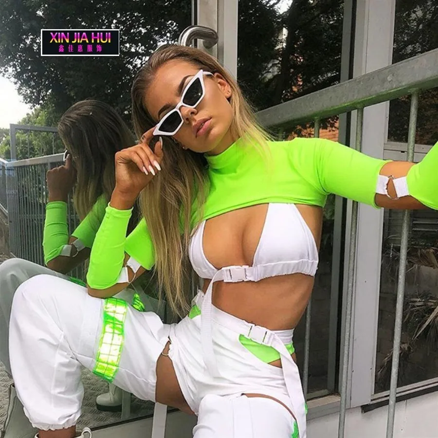 Fluorescent Green Short Top Bar Show Sexy Exaggerated Perspective Holographic Pole Jazz Dance Clothing Singer Hip Hop Costume
Fluorescent Green Short Top Bar Show Sexy Exaggerated Perspective Holographic Pole Jazz Dance Clothing Singer Hip Hop Costume