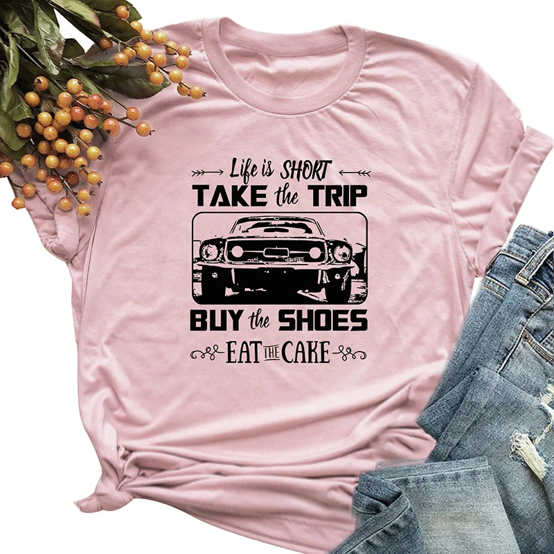 Romacci Women Short Sleeve T-shirt O Neck Car Letters Print 5XL Plus Size T Shirt TAKE the Trip Cotton Cool Tees Casual Tops
Romacci Women Short Sleeve T-shirt O Neck Car Letters Print 5XL Plus Size T Shirt TAKE the Trip Cotton Cool Tees Casual Tops
