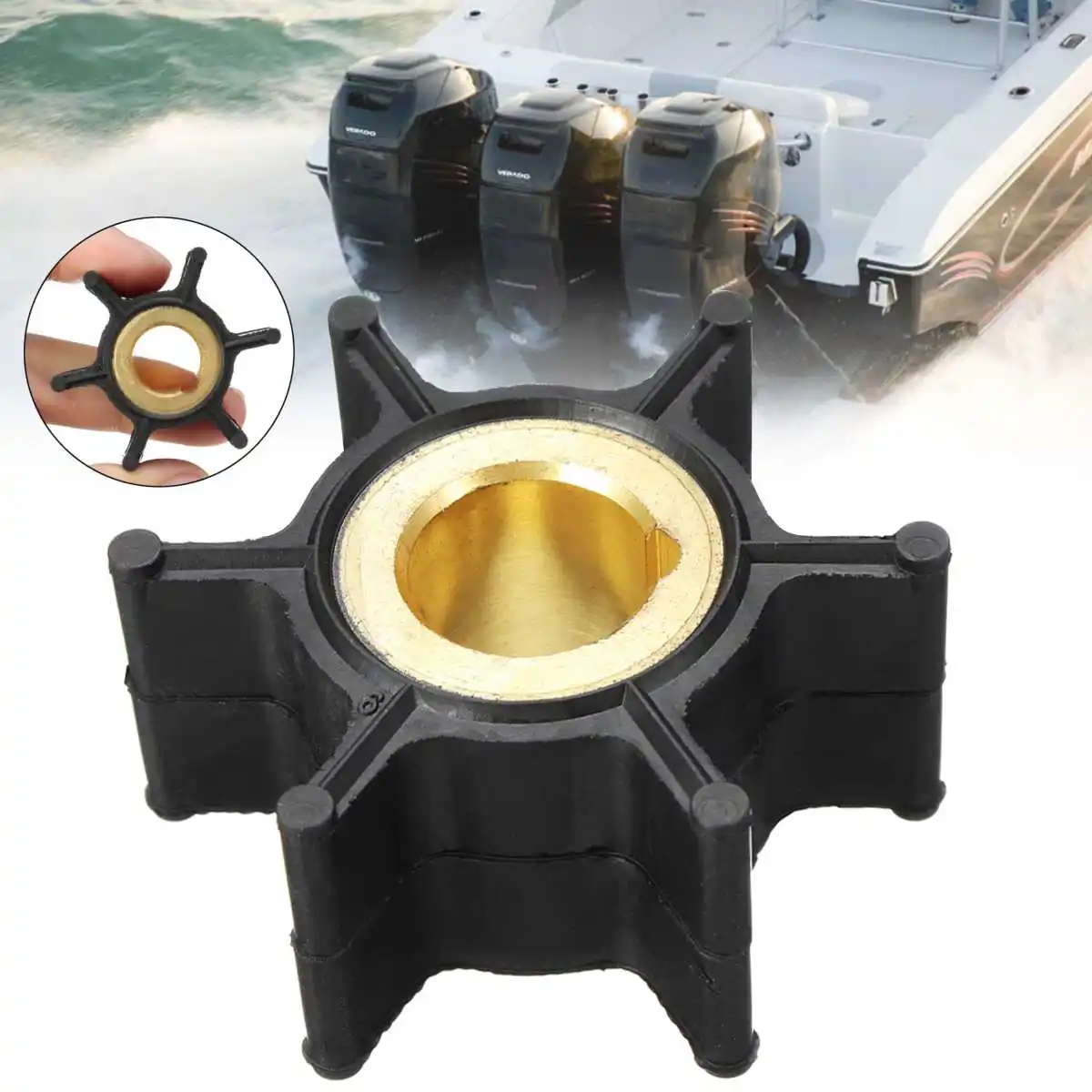 389576 436137 Water Pump Impeller for Evinrude Johnson 4HP-8HP Outboard Motor 6 Blades Black Rubber Diameter 38mm Accessories
389576 436137 Water Pump Impeller for Evinrude Johnson 4HP-8HP Outboard Motor 6 Blades Black Rubber Diameter 38mm Accessories