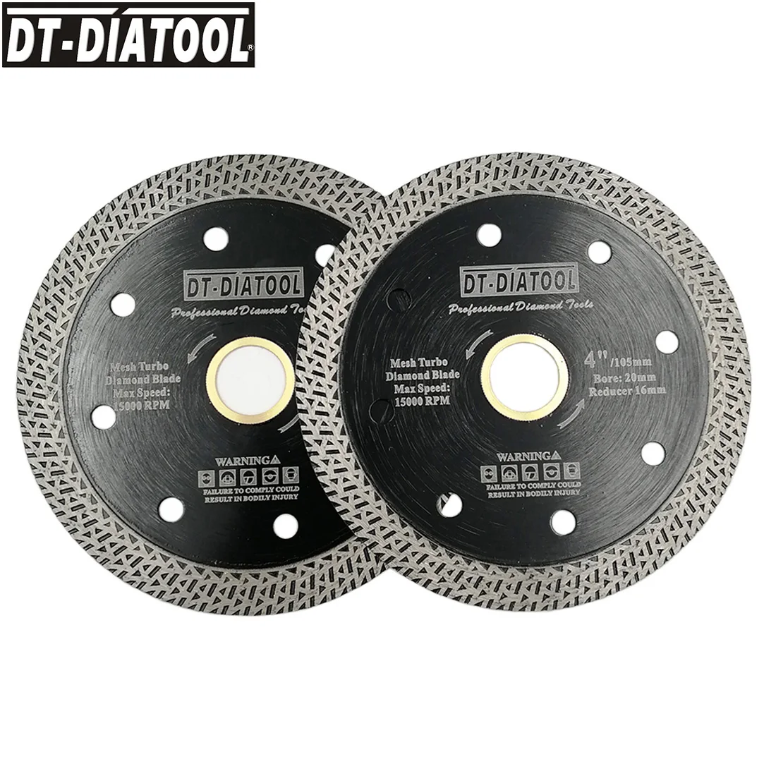 DT-DIATOOL 2 шт./шт. Диаметр 4 "горячепрессованная Спеченная сетка турбо диски Алмазные пильные диски режущее колесо для твердого материала 105 мм
DT-DIATOOL 2 шт./шт. Диаметр 4 "горячепрессованная Спеченная сетка турбо диски Алмазные пильные диски режущее колесо для твердого материала 105 мм