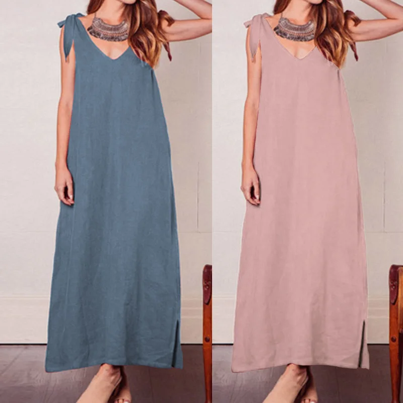 Celmia 2019 Summer Women's Sexy Sleeveless Long Maxi Dress Casual Loose Solid Backless Beach Straps Vestidos Party Robe S-5XL
Celmia 2019 Summer Women's Sexy Sleeveless Long Maxi Dress Casual Loose Solid Backless Beach Straps Vestidos Party Robe S-5XL