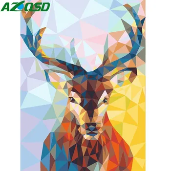 AZQSD Oil Painting Abstract Colorful Deer Frameless DIY Painting By Numbers Handpainted On Canvas Unique Gift Home Decor
AZQSD Oil Painting Abstract Colorful Deer Frameless DIY Painting By Numbers Handpainted On Canvas Unique Gift Home Decor