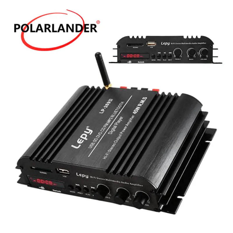 LP-269S 2x45W Mini Car Amplifier USB MP3 FM SD Card LED Screen with Remote stereo Without Power adaptor
LP-269S 2x45W Mini Car Amplifier USB MP3 FM SD Card LED Screen with Remote stereo Without Power adaptor