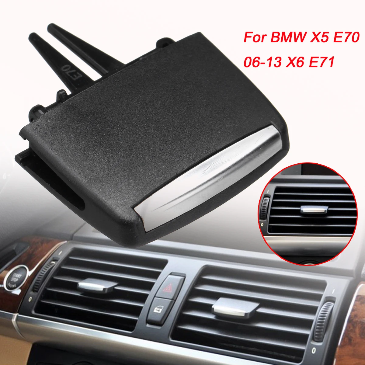 Black Front/Rear X5 E70 Car A/C Air Condition Air Vent Outlet Tab Clip Cover Repair for BMW X5 E70 2006-2013 X6 E71 2008-2014
Black Front/Rear X5 E70 Car A/C Air Condition Air Vent Outlet Tab Clip Cover Repair for BMW X5 E70 2006-2013 X6 E71 2008-2014