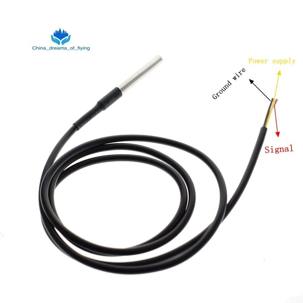 TZT 1PCS DS1820 Stainless steel package Waterproof DS18b20 temperature probe temperature sensor 18B20 For Arduino
TZT 1PCS DS1820 Stainless steel package Waterproof DS18b20 temperature probe temperature sensor 18B20 For Arduino