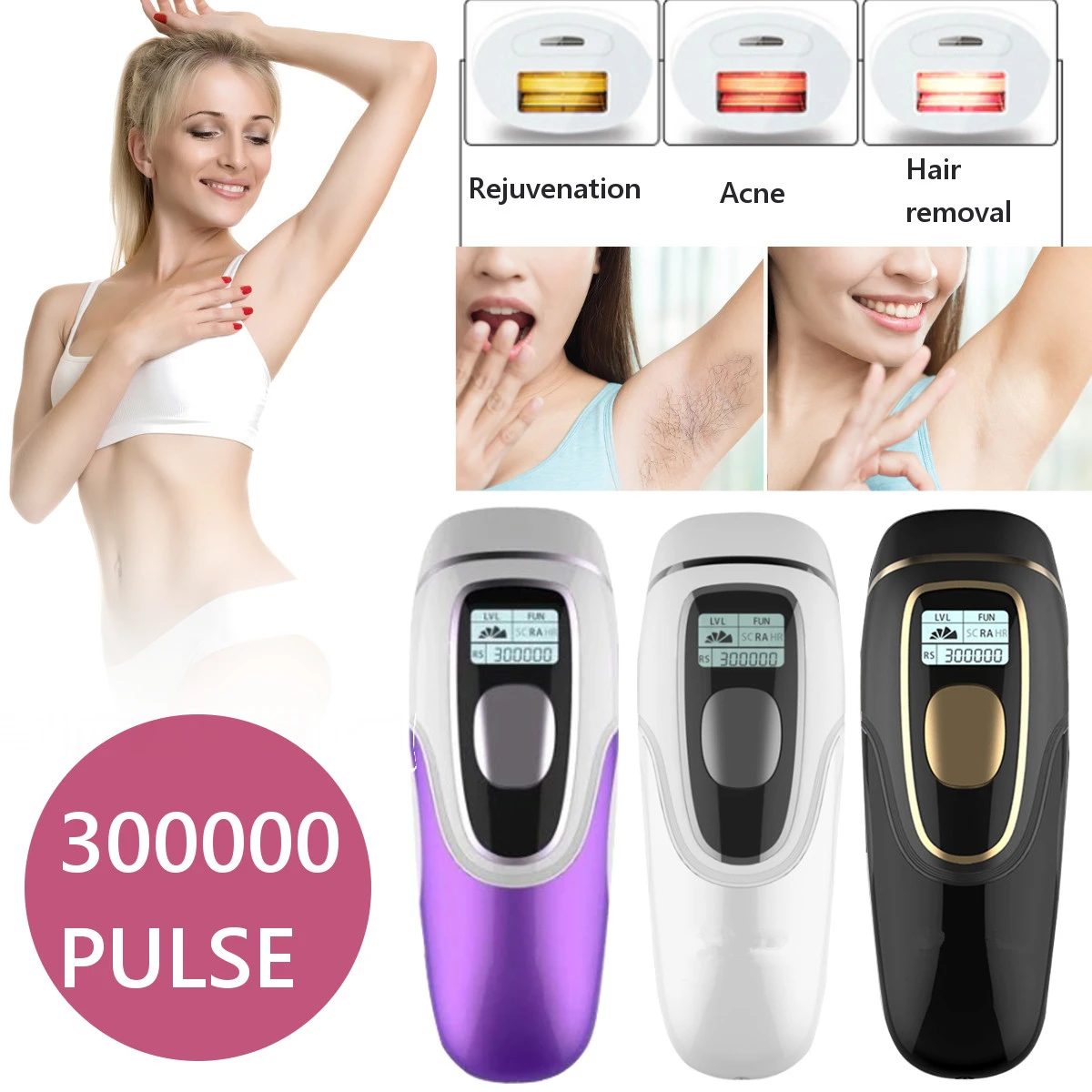 300000 flash professional permanent IPL epilator laser hair removal electric photo women painless threading hair remover machine
300000 flash professional permanent IPL epilator laser hair removal electric photo women painless threading hair remover machine