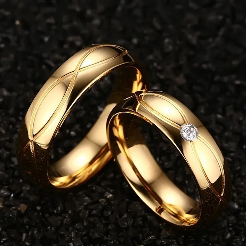 Cubic Zirconia Engraved Wedding-style Band for Couples Ring in Golden Stainless Steel Personalized Custom Engraved Jewelry
Cubic Zirconia Engraved Wedding-style Band for Couples Ring in Golden Stainless Steel Personalized Custom Engraved Jewelry