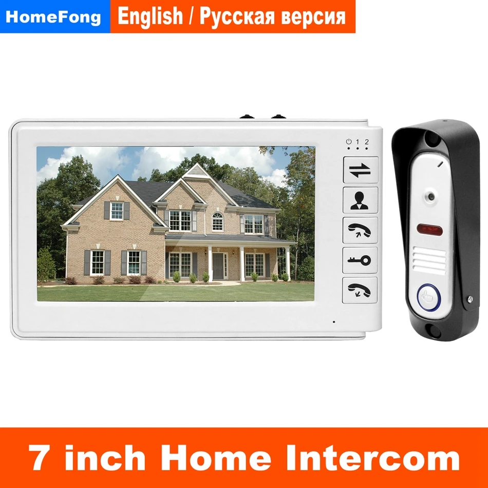 HomeFong Door Intercom for Home Video Door Phone with 7 inch Indoor Monitor Wired Video Doorbell Home Video Intercom System Kit
HomeFong Door Intercom for Home Video Door Phone with 7 inch Indoor Monitor Wired Video Doorbell Home Video Intercom System Kit