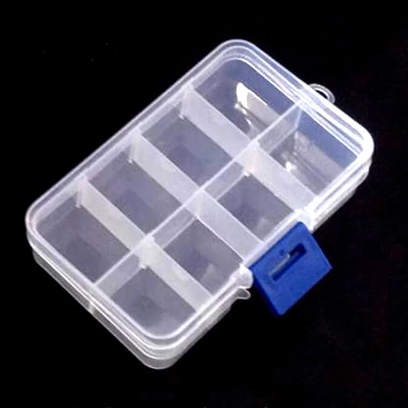 New Plastic 8 Slots Transparent Gemstone Box Jewelry Nail Art Ornament Storage Container Adjustable Storage Box Case Bin
New Plastic 8 Slots Transparent Gemstone Box Jewelry Nail Art Ornament Storage Container Adjustable Storage Box Case Bin