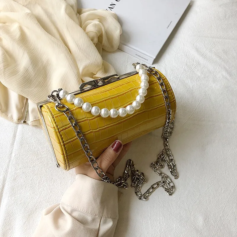 Retro Fashion Barrel-shaped Bags For Women 2019 Hot Pearl Handle Clutch Ladies Evening Bags Designer Chain Purses And Handbags
Retro Fashion Barrel-shaped Bags For Women 2019 Hot Pearl Handle Clutch Ladies Evening Bags Designer Chain Purses And Handbags