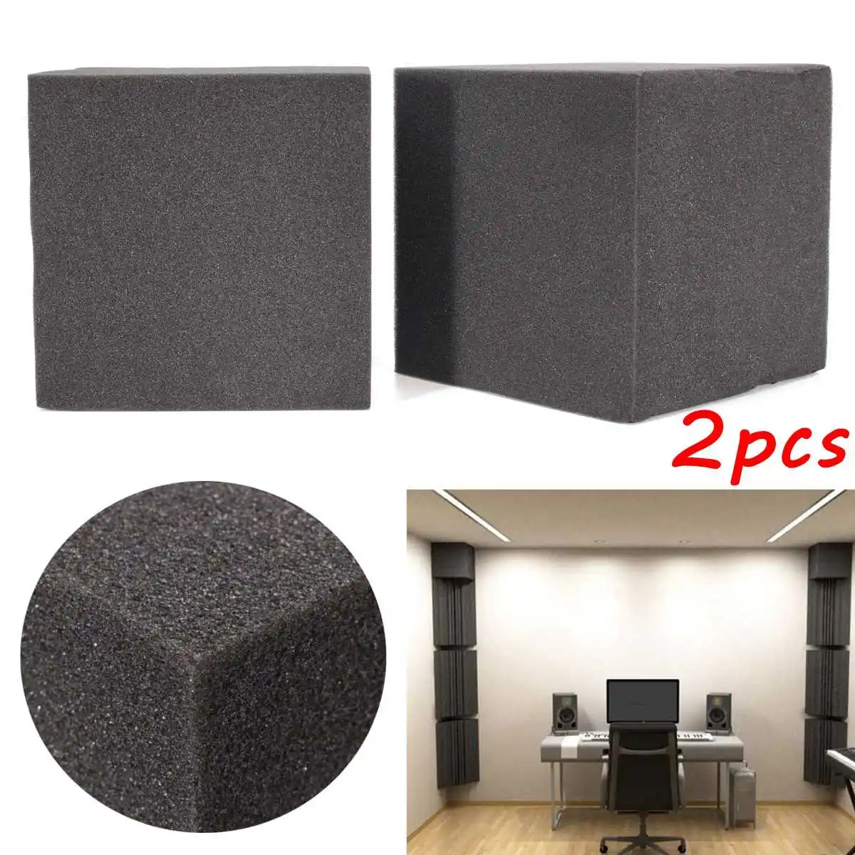 Soundproof Foam Absorption Studio Acoustic Music Room Treatment Tiles Wall Sponge Panels Polyurethane Foam 20x20x20cm 2PCS
Soundproof Foam Absorption Studio Acoustic Music Room Treatment Tiles Wall Sponge Panels Polyurethane Foam 20x20x20cm 2PCS
