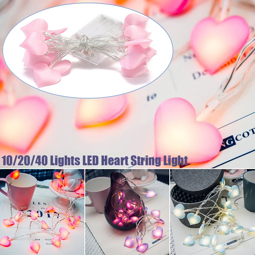 Fashion Heart Shape Satin String Light LED Fairy light Photography Props Party Ornaments Christmas light USB/Battery operated
Fashion Heart Shape Satin String Light LED Fairy light Photography Props Party Ornaments Christmas light USB/Battery operated