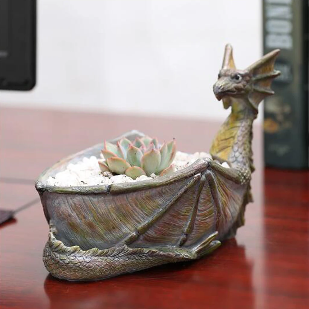 Creative Resin Dragon Pot Set Flower Aloe Succulents Cactus Pot for Outdoor Indoor Decorations with Drainage Hole
Creative Resin Dragon Pot Set Flower Aloe Succulents Cactus Pot for Outdoor Indoor Decorations with Drainage Hole