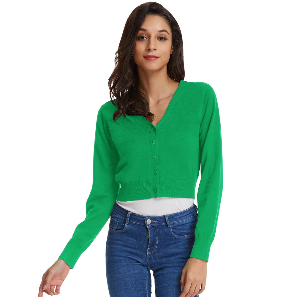 GK 2019 New Women's long Sleeve V-Neck Solid Color Cropped Cotton Knitwear Knitting Coat Cardigan Women Coat Jacket
GK 2019 New Women's long Sleeve V-Neck Solid Color Cropped Cotton Knitwear Knitting Coat Cardigan Women Coat Jacket