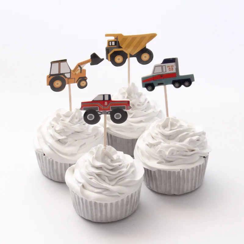 24pac/lot Construction Vehicles Party Cupcake Topper Happy Birthday Party Baby Shower Children Party Kids Cake Decor Supplies
24pac/lot Construction Vehicles Party Cupcake Topper Happy Birthday Party Baby Shower Children Party Kids Cake Decor Supplies
