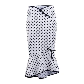 Vintage skirts Fashion Summer high waist clothes Women Casual OL Bodycon pencil Dot Ruffles skirts Zipper bandage femme New 2019
Vintage skirts Fashion Summer high waist clothes Women Casual OL Bodycon pencil Dot Ruffles skirts Zipper bandage femme New 2019