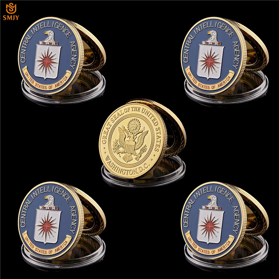 5PCS US Central Intelligence Agency CIA Challenge Coin Military Gold Collectibles With Hard Capsule
5PCS US Central Intelligence Agency CIA Challenge Coin Military Gold Collectibles With Hard Capsule