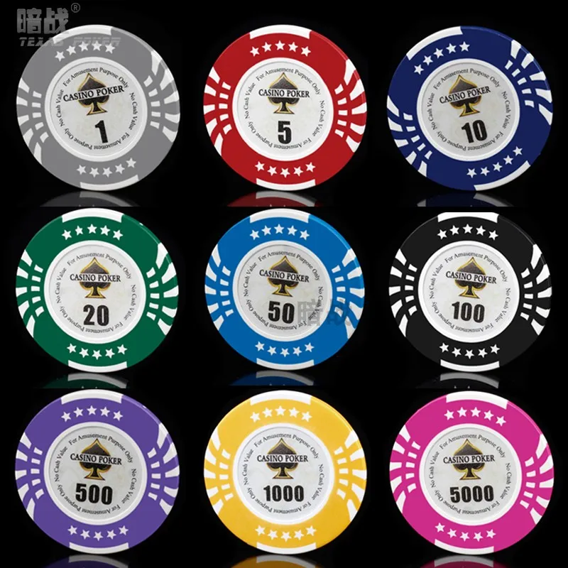 High quality Poker Chips 14g Clay/Iron/ABS Casino Chips Texas Hold'em Poker The Great Wall Five Stars Poker Chips
High quality Poker Chips 14g Clay/Iron/ABS Casino Chips Texas Hold'em Poker The Great Wall Five Stars Poker Chips