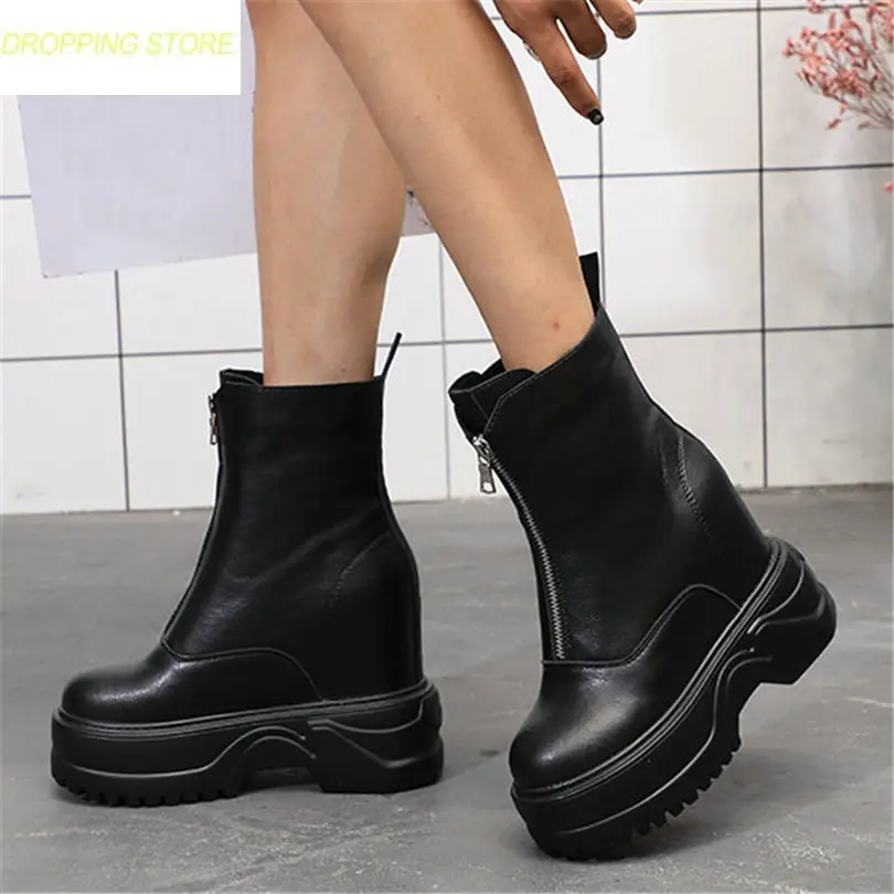 Women Shoes Genuine Leather Wedges Platform High Heel Riding Boots Round Toe Long Punk Party Sneakers Casual Shoes
Women Shoes Genuine Leather Wedges Platform High Heel Riding Boots Round Toe Long Punk Party Sneakers Casual Shoes