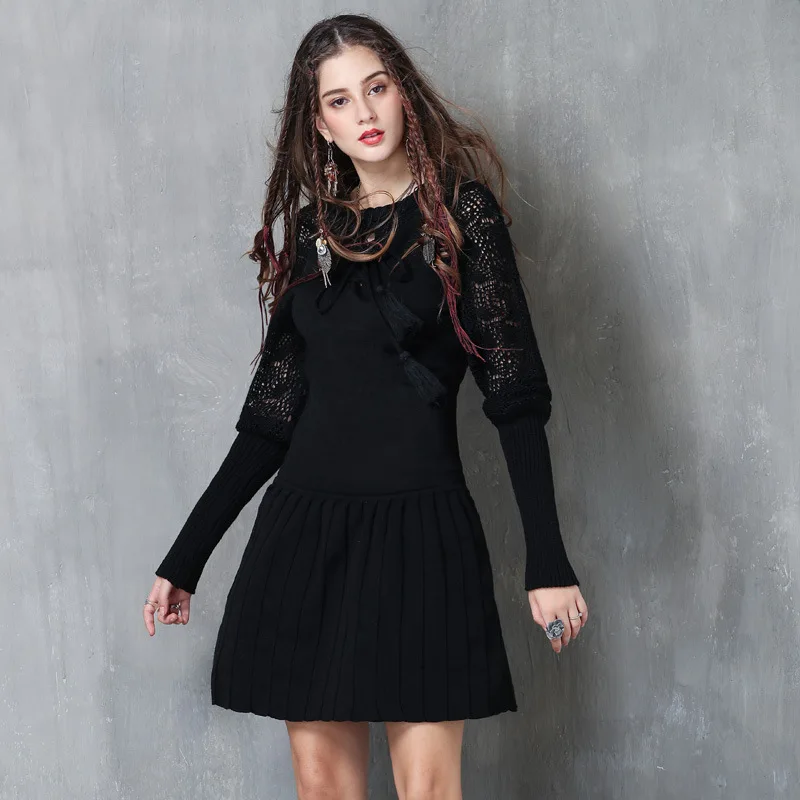 Dress Cotton Dresses women Dresses Pleated Solid Full Lantern Sleeve Natural O-Neck Black MX042
Dress Cotton Dresses women Dresses Pleated Solid Full Lantern Sleeve Natural O-Neck Black MX042