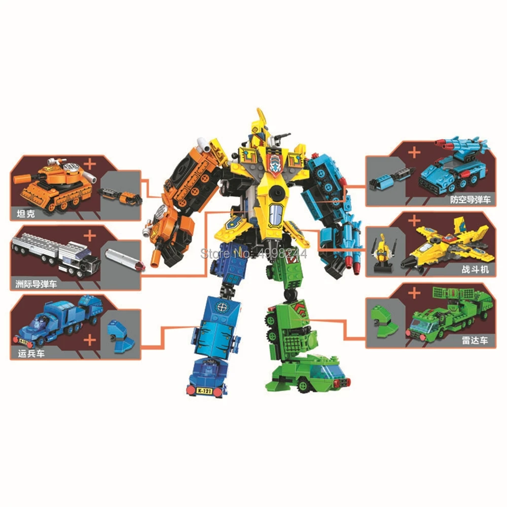8024 573pcs 6set Military Transformation Deformation Robot Truck Fighter Tank Winner Building Blocks Bricks Toy
8024 573pcs 6set Military Transformation Deformation Robot Truck Fighter Tank Winner Building Blocks Bricks Toy