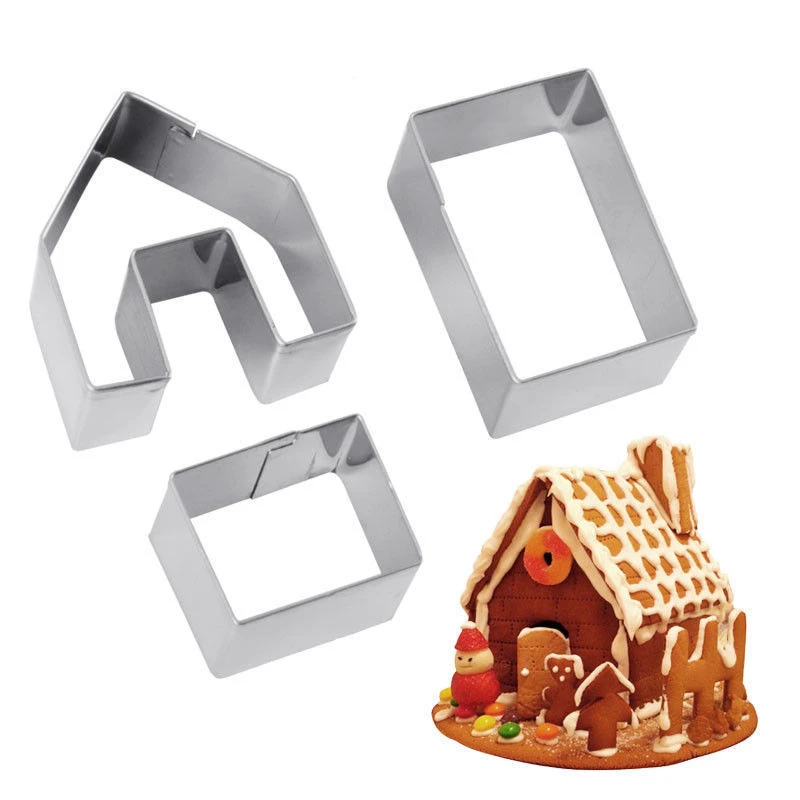 3Pcs Mini Gingerbread House Home Cookie Mold Cutter Set Stainless Steel Biscuit Mold DIY Baking Tools Cake Cutter
3Pcs Mini Gingerbread House Home Cookie Mold Cutter Set Stainless Steel Biscuit Mold DIY Baking Tools Cake Cutter
