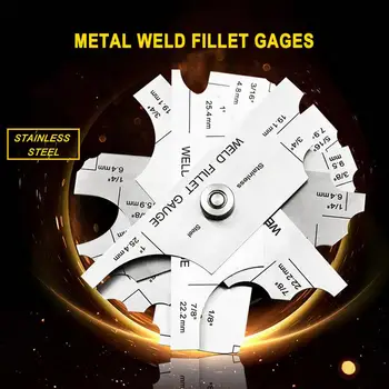 MG-11 7piece Metal Weld Fillet Gages Set Gage Rl Gauge Welding Inspection Test Ulnar Metric Inch 
MG-11 7piece Metal Weld Fillet Gages Set Gage Rl Gauge Welding Inspection Test Ulnar Metric Inch