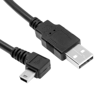 

10pcs/lot Right Angled 90 Degree Mini USB B Type 5pin Male to USB 2.0 Male Data Cable 0.5M U2-057-RI