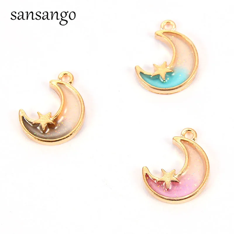 10pcs Fashion Transparent Enamel Moon Pendants Charms DIY Bracelet Necklace Cute Keychain Earring For Women Jewelry Finding Gift
10pcs Fashion Transparent Enamel Moon Pendants Charms DIY Bracelet Necklace Cute Keychain Earring For Women Jewelry Finding Gift