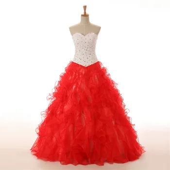 Luxury Red and Ivory Ball Gown Beaded Quinceanera Dresses 2017 with Ruffled Skirt Girls Long Party Prom Gowns sweet 16 dresses
Luxury Red and Ivory Ball Gown Beaded Quinceanera Dresses 2017 with Ruffled Skirt Girls Long Party Prom Gowns sweet 16 dresses