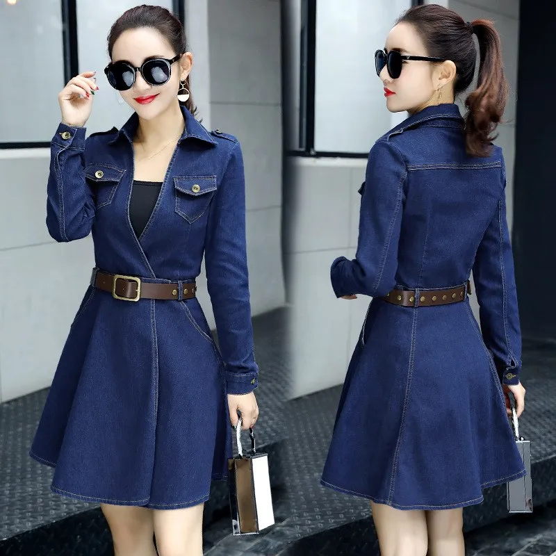 Spring Women Casual Jeans Dress A-Line Long Sleeve Slim Female Dress Jeans Dresses Retro Sexy Denim Dress
Spring Women Casual Jeans Dress A-Line Long Sleeve Slim Female Dress Jeans Dresses Retro Sexy Denim Dress