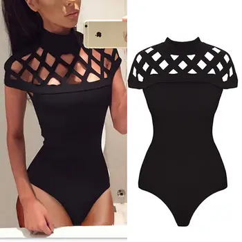 Womens Long Sleeve Bodysuits Leotard Bodycon Bandage Hollow Out Jumpsuist Fashion Ladies Tops One Piece Suit
Womens Long Sleeve Bodysuits Leotard Bodycon Bandage Hollow Out Jumpsuist Fashion Ladies Tops One Piece Suit