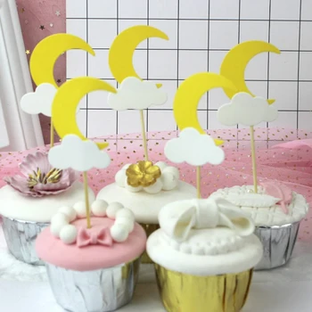 5 Pcs/lot Cute Paper Moon Cloud Cake Cupcake Toppers Kids Birthday Cake Topper Cake Decoration Baby Shower Event Party Supplies
5 Pcs/lot Cute Paper Moon Cloud Cake Cupcake Toppers Kids Birthday Cake Topper Cake Decoration Baby Shower Event Party Supplies
